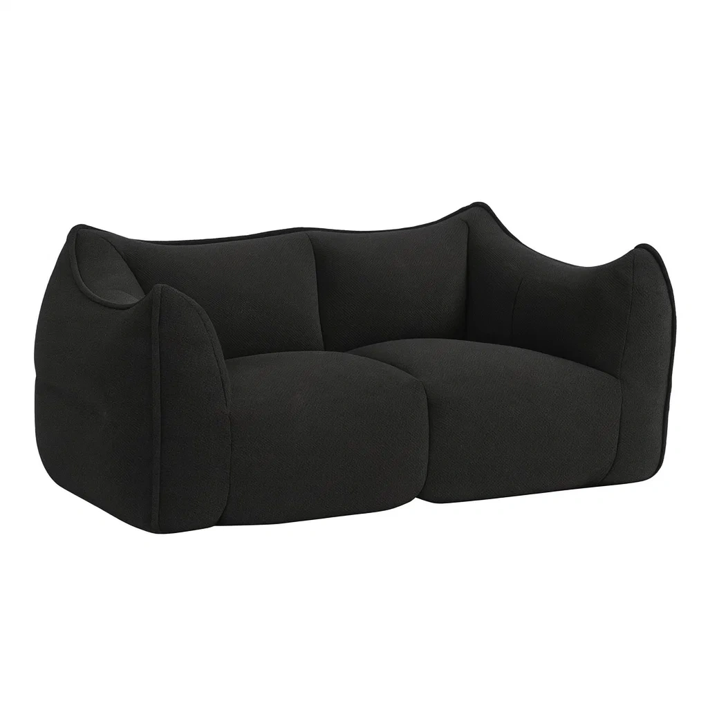 Sofa schwarzes stoff mit polyurethanschaumpolsterung-nestlegend