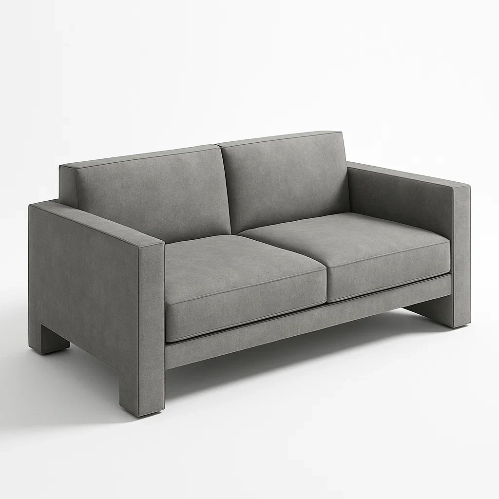 Sofa zweisitzer mikrofaser grau-nestlegend