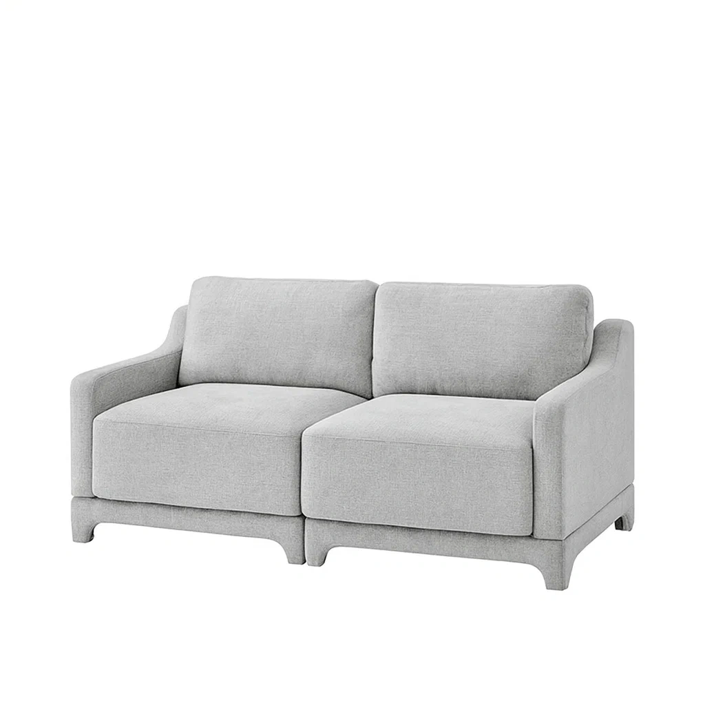 Sofa 2-sitzer holzrahmen hellgrau-nestlegend