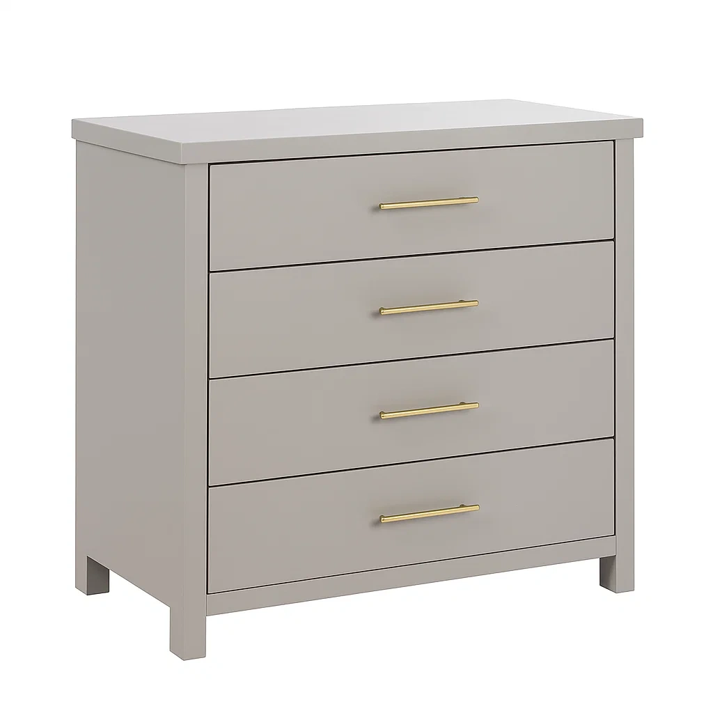 Schubladenkommode mit 4 schubladen holz grau 80x40x90 cm-nestlegend