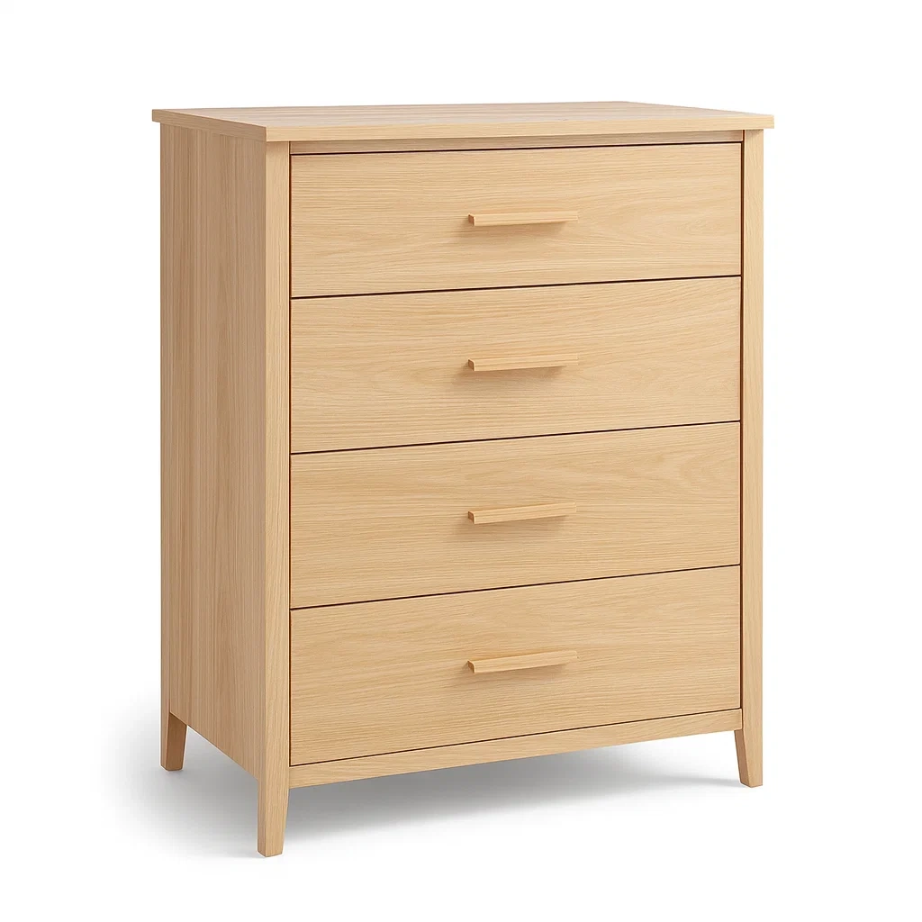 Schubladenkommode aus holz mit 4 schubladen 75 cm x 40 cm x 95 cm-nestlegend