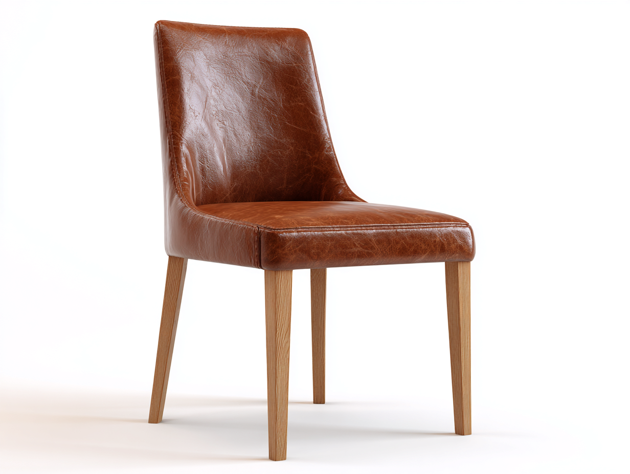 Esszimmerstühle - Kunstleder-Holz - 45x56x88 cm - Braun - Moderner Stil-Pinegonest