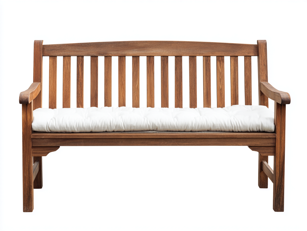 Gartenbank-Holz-128x63x89 cm-Braun-Weiß-Klassischer Landhausstil-Pinegonest