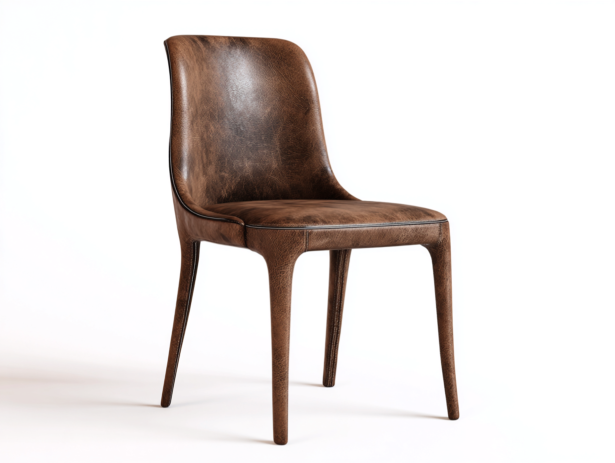 Esszimmerstühle - Kunstleder-Holz - 47x56x87 cm - Braun - Moderner Stil-Pinegonest