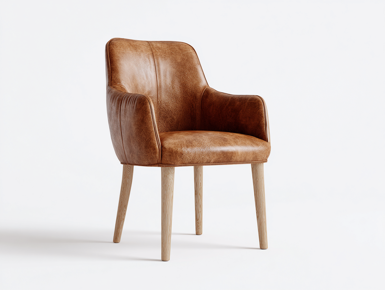 Esszimmerstühle - Kunstleder-Holz - 53x61x85 cm - Braun - Moderner Stil-Pinegonest