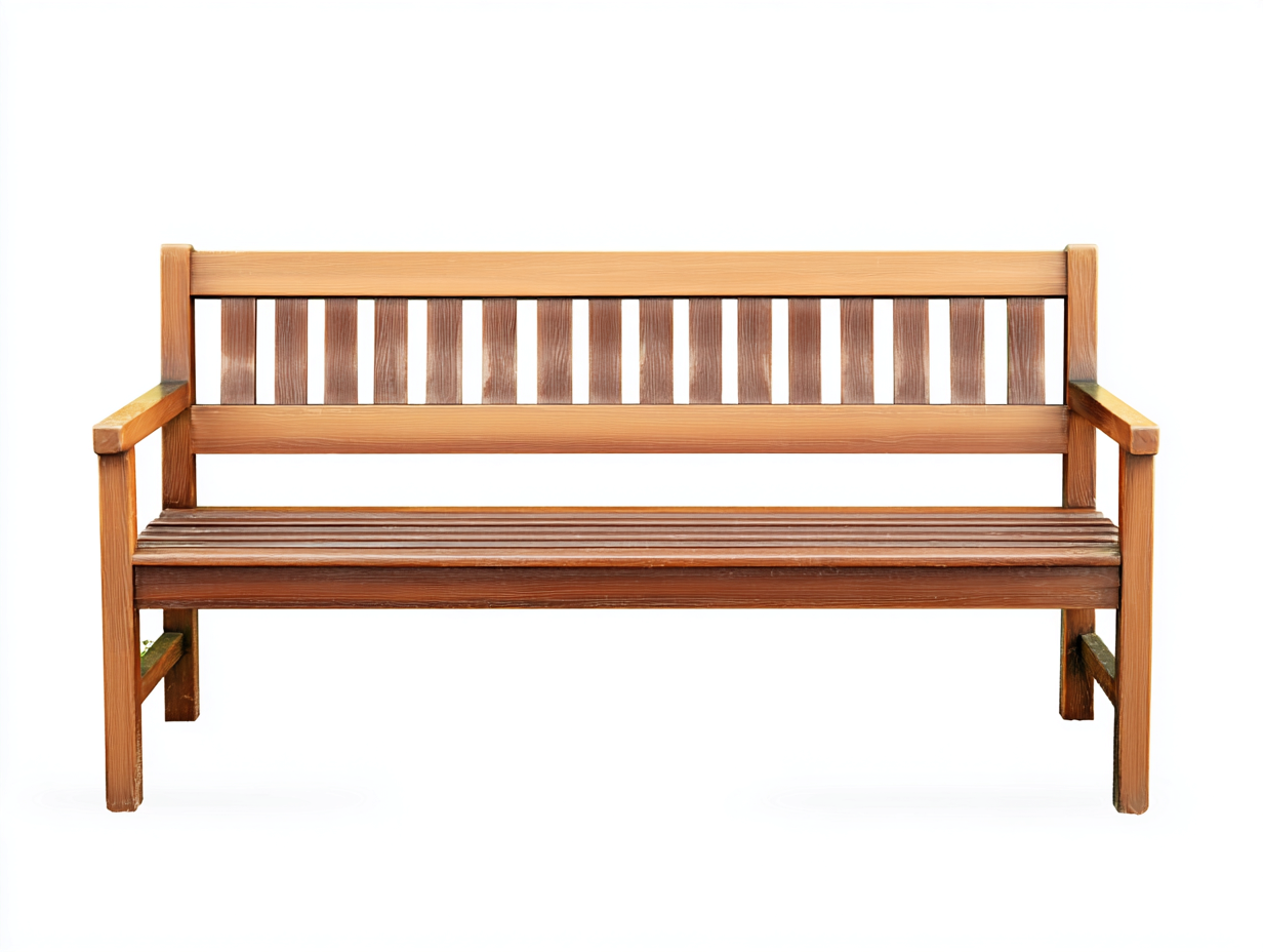 Gartenbank-Holz-158x63x91 cm-Braun-Rustikaler Gartenstil-Pinegonest