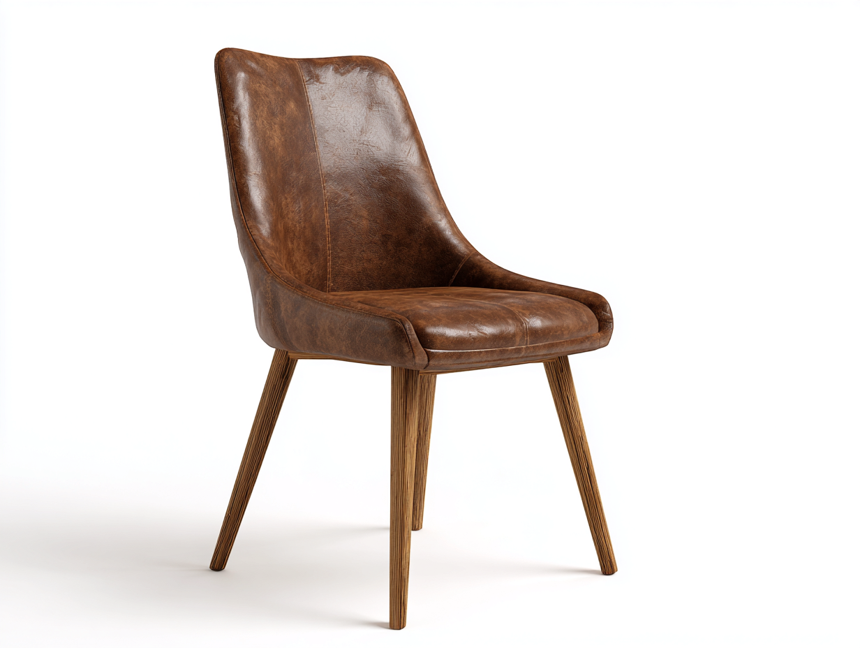 Esszimmerstühle - Kunstleder-Holz - 48x57x89 cm - Braun - Moderner Stil-Pinegonest