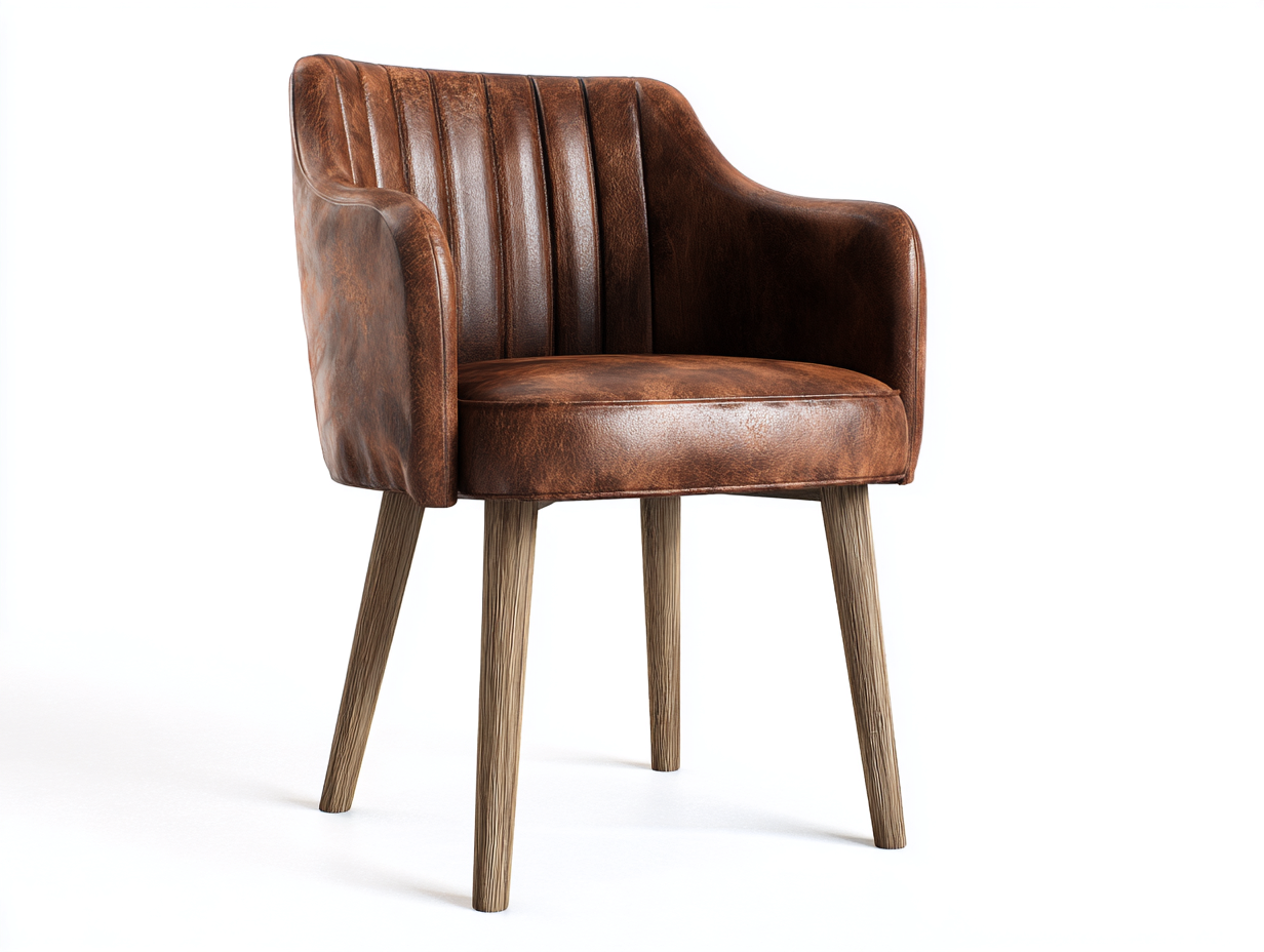 Esszimmerstühle - Kunstleder-Holz - 52x60x84 cm - Braun - Moderner Stil-Pinegonest