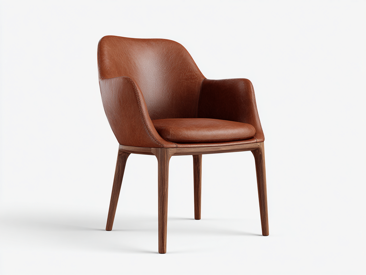 Esszimmerstühle - Kunstleder-Holz - 54x60x83 cm - Braun - Moderner Stil-Pinegonest