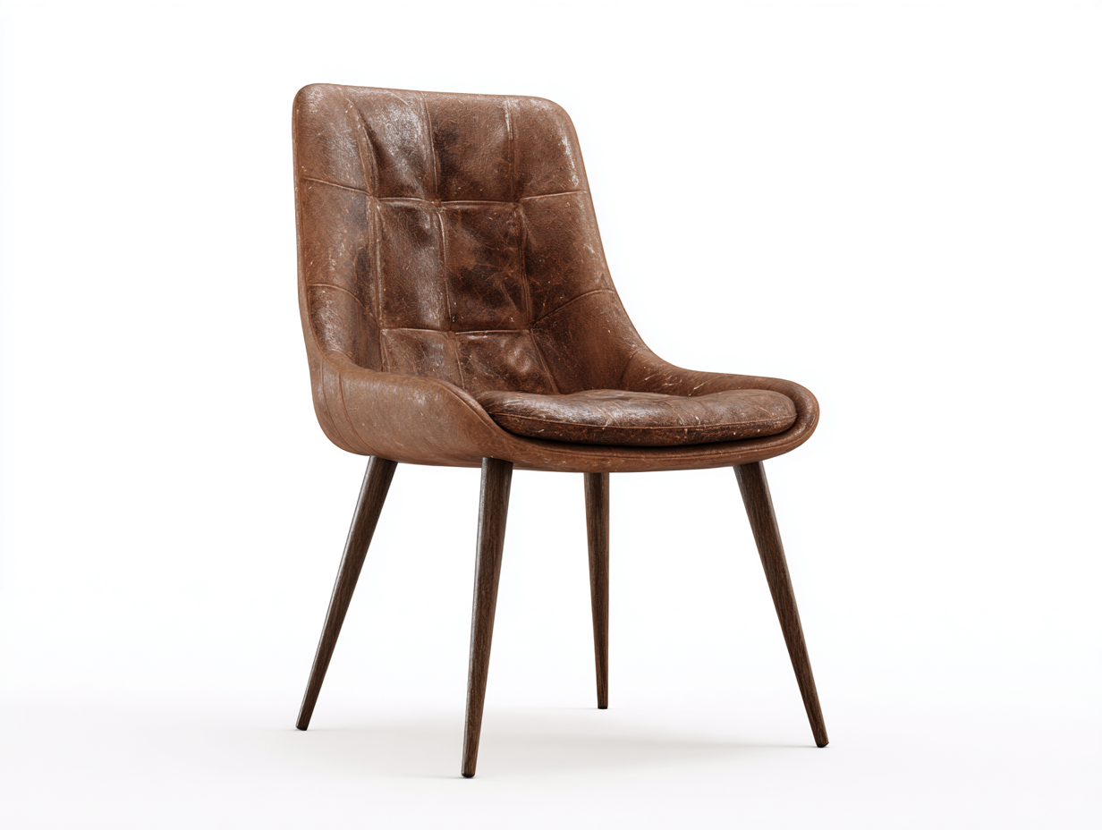 Esszimmerstühle - Kunstleder-Holz - 50x58x85 cm - Braun - Moderner Stil-Pinegonest