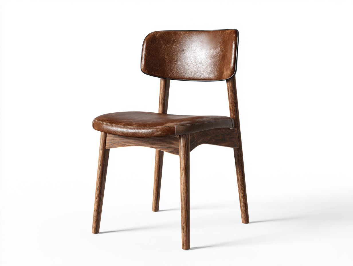 Esszimmerstühle - Kunstleder-Holz - 46x55x82 cm - Braun - Moderner Stil-Pinegonest