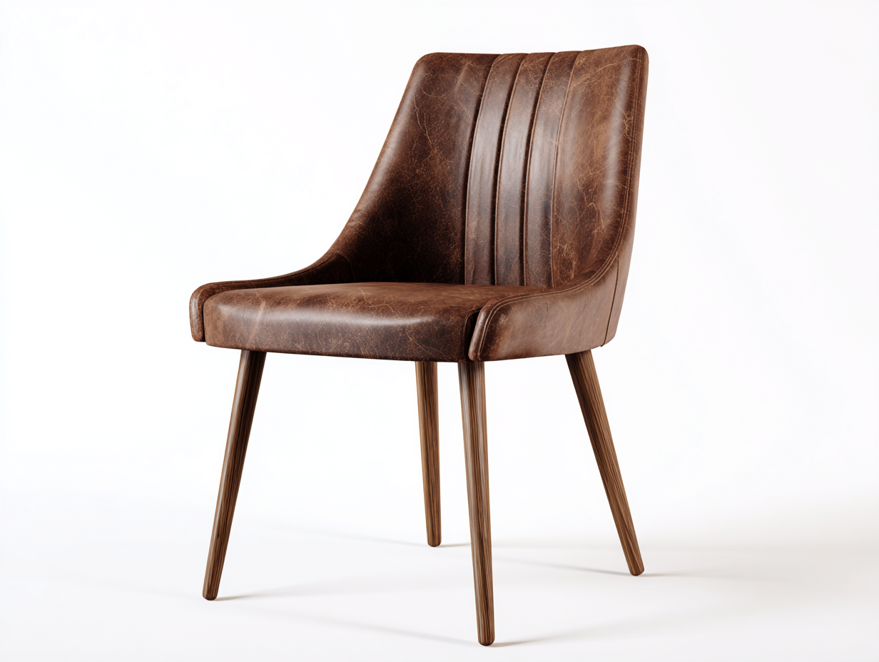 Esszimmerstühle - Kunstleder-Holz - 51x60x86 cm - Braun - Moderner Stil-Pinegonest