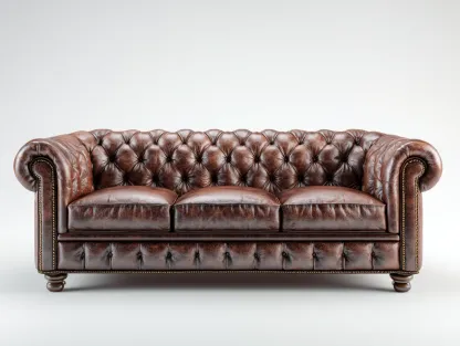 Sofás 3 plazas cuero sintético 210x92x85 cm marrón - diseño clásico capitoné-Pineuphome