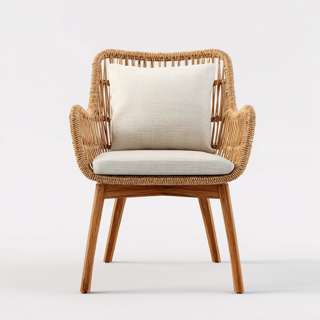 Sedie da giardino-rattan-legno-62x60x85 cm-naturale-beige-design moderno-Oakmyyard