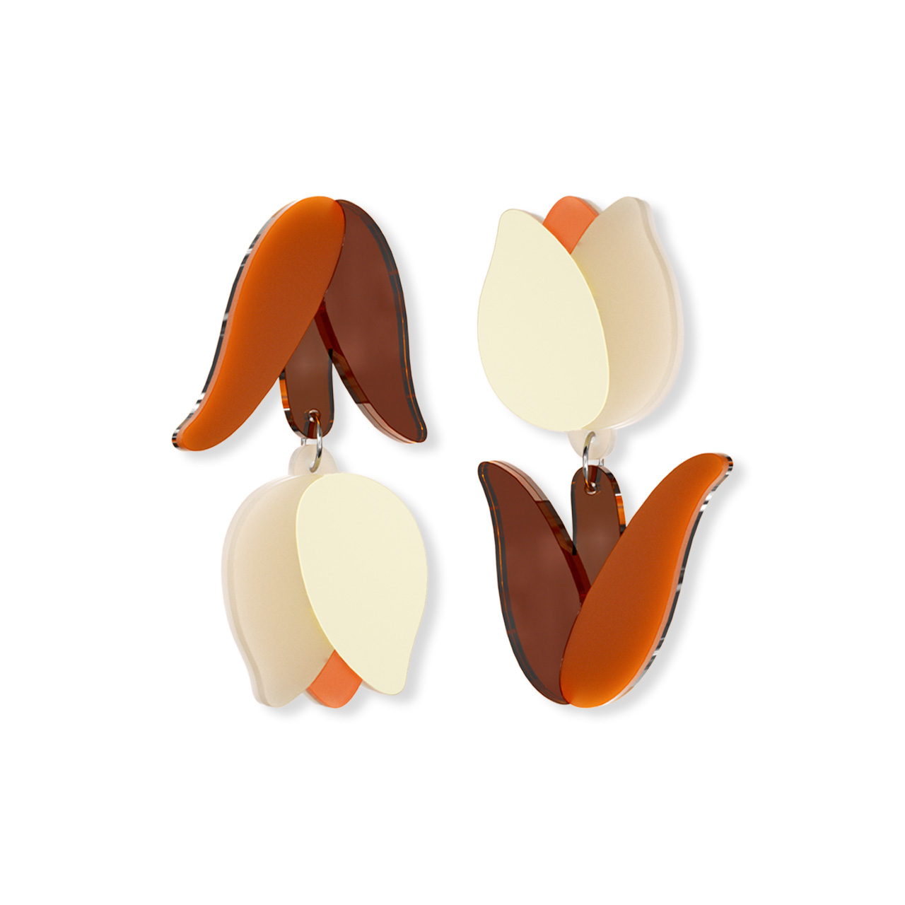 Salamando Acrylic Handmade Multi-Layer Tulip Earrings