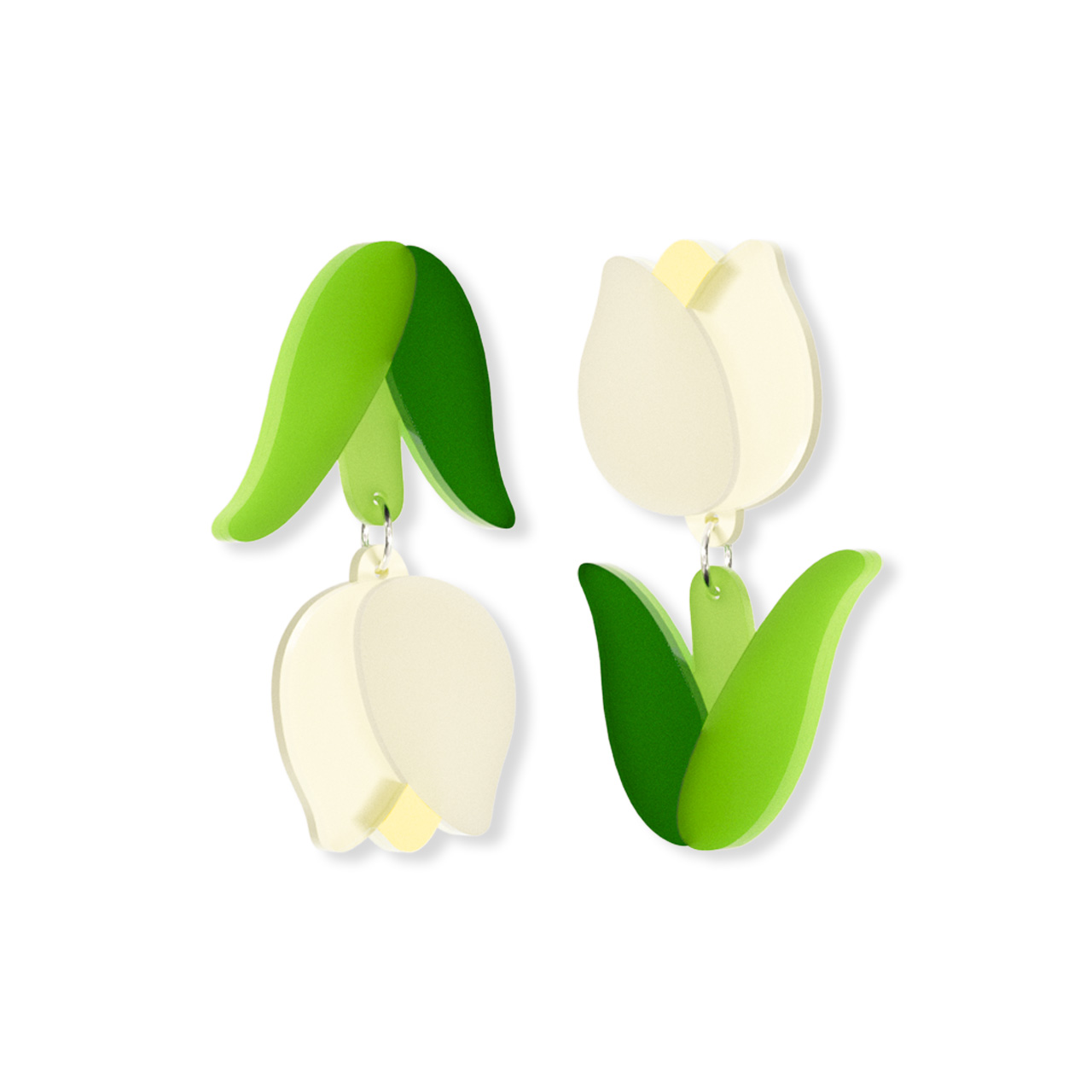 Salamando Acrylic Handmade Multi-Layer Tulip Earrings