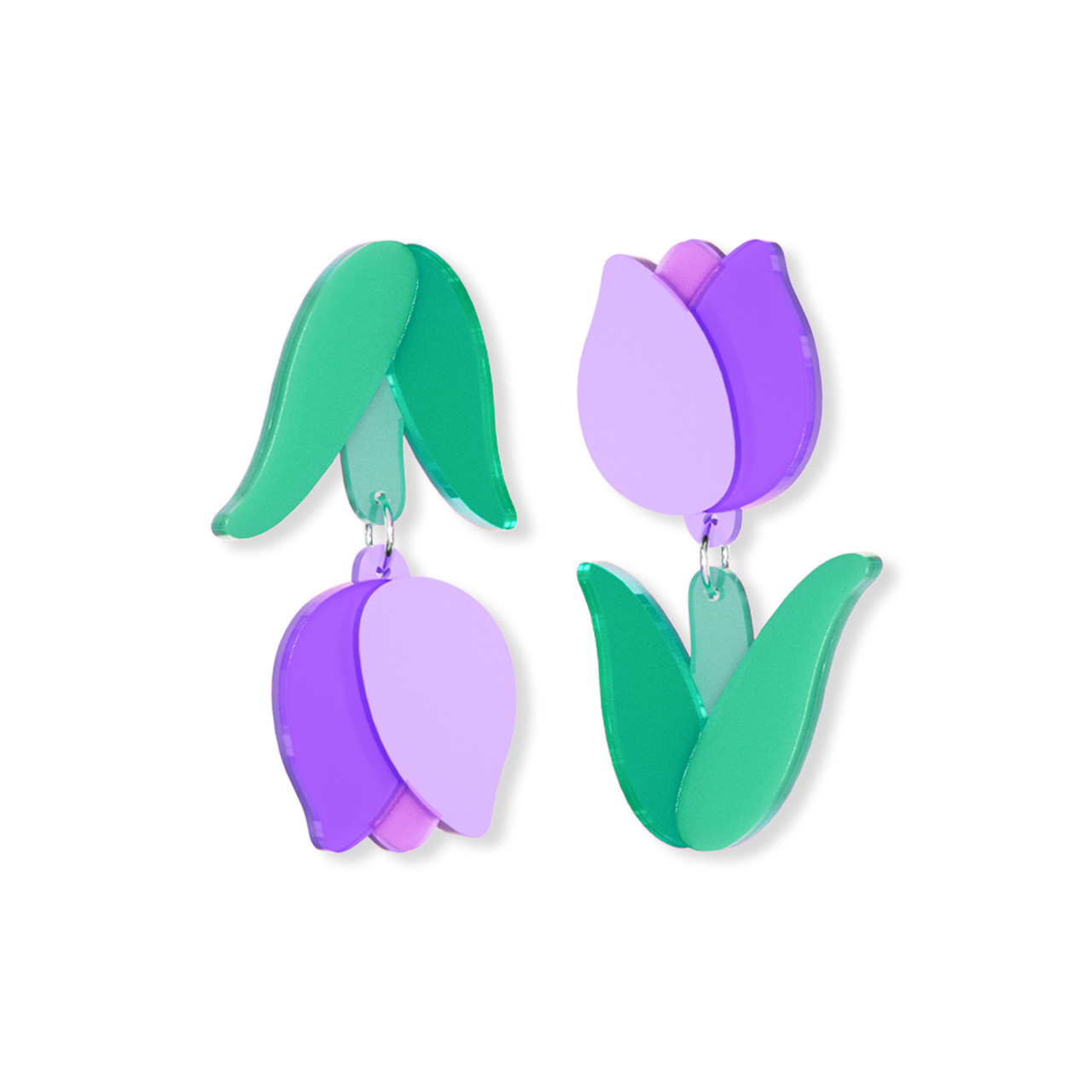 Salamando Acrylic Handmade Multi-Layer Tulip Earrings