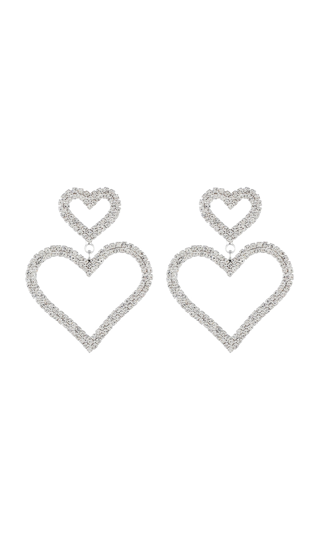 Hearnendous Gold DiamanteI Hheart Shape Drop Earrings