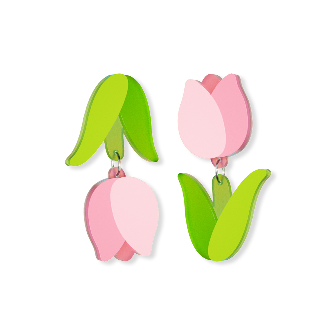 Salamando Acrylic Handmade Multi-Layer Tulip Earrings