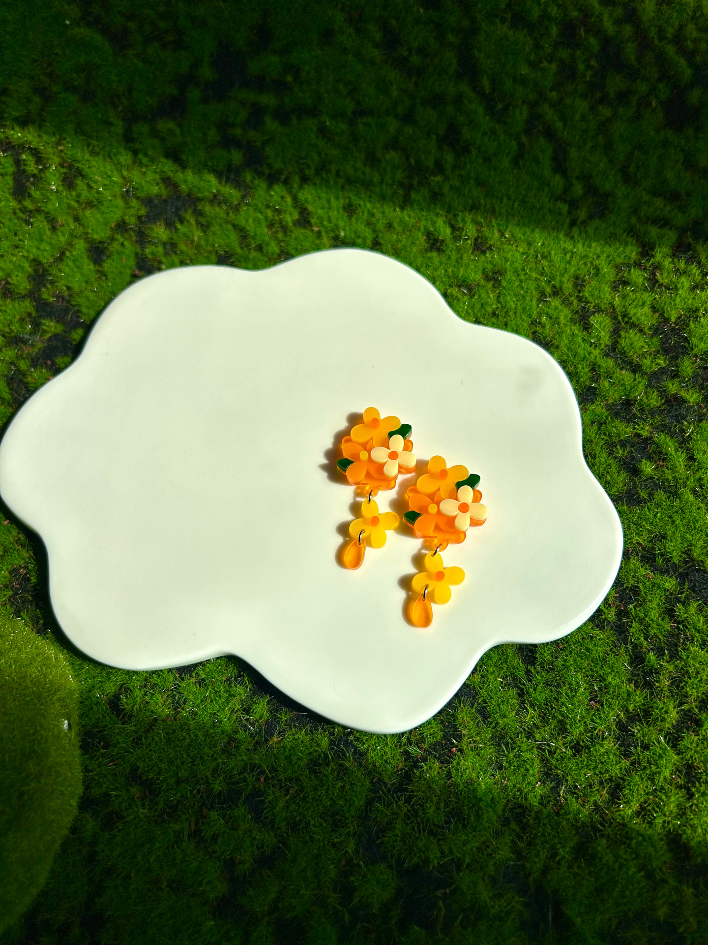 Yannise Acrylic Handmade Multi-Layer Osmanthus Earrings