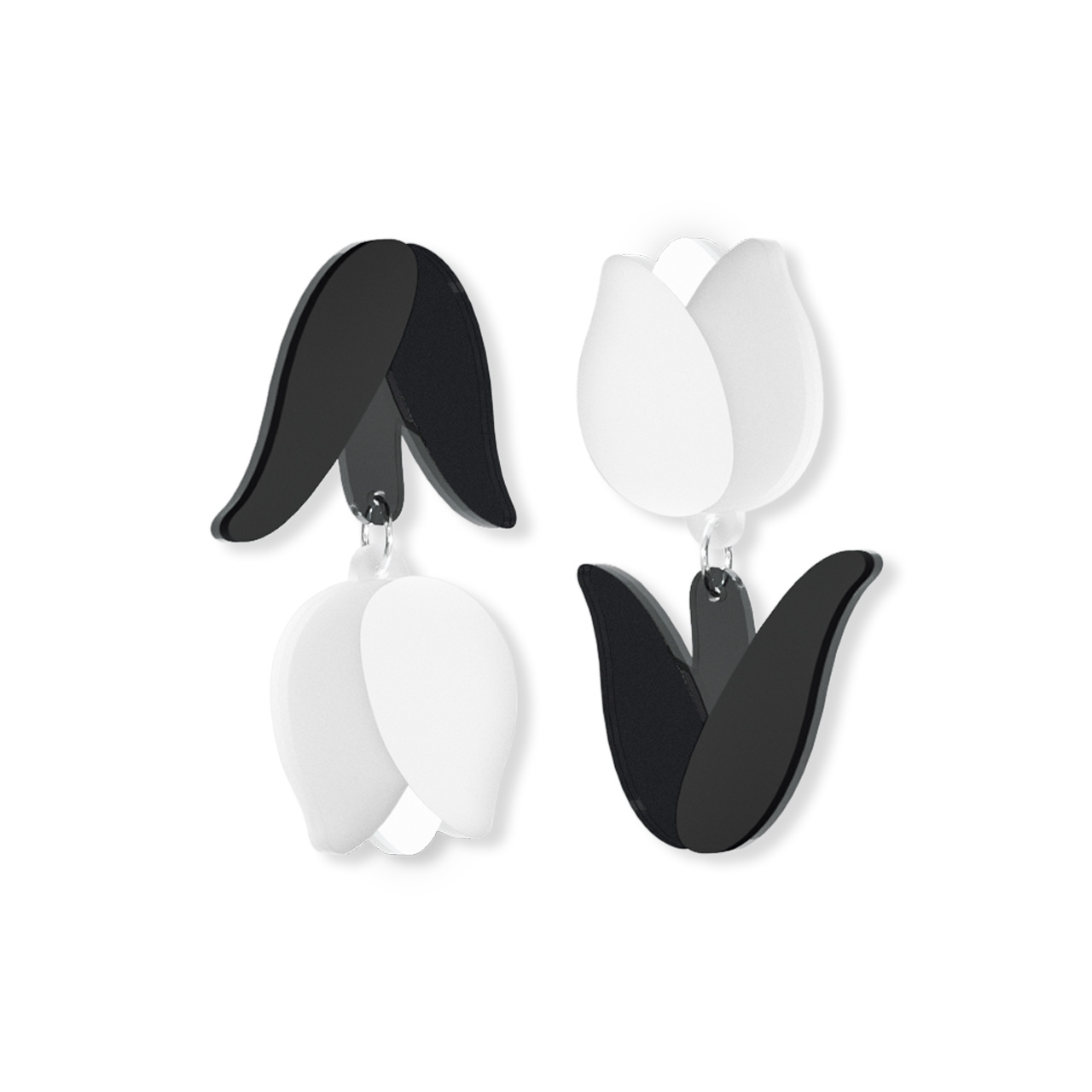 Salamando Acrylic Handmade Multi-Layer Tulip Earrings