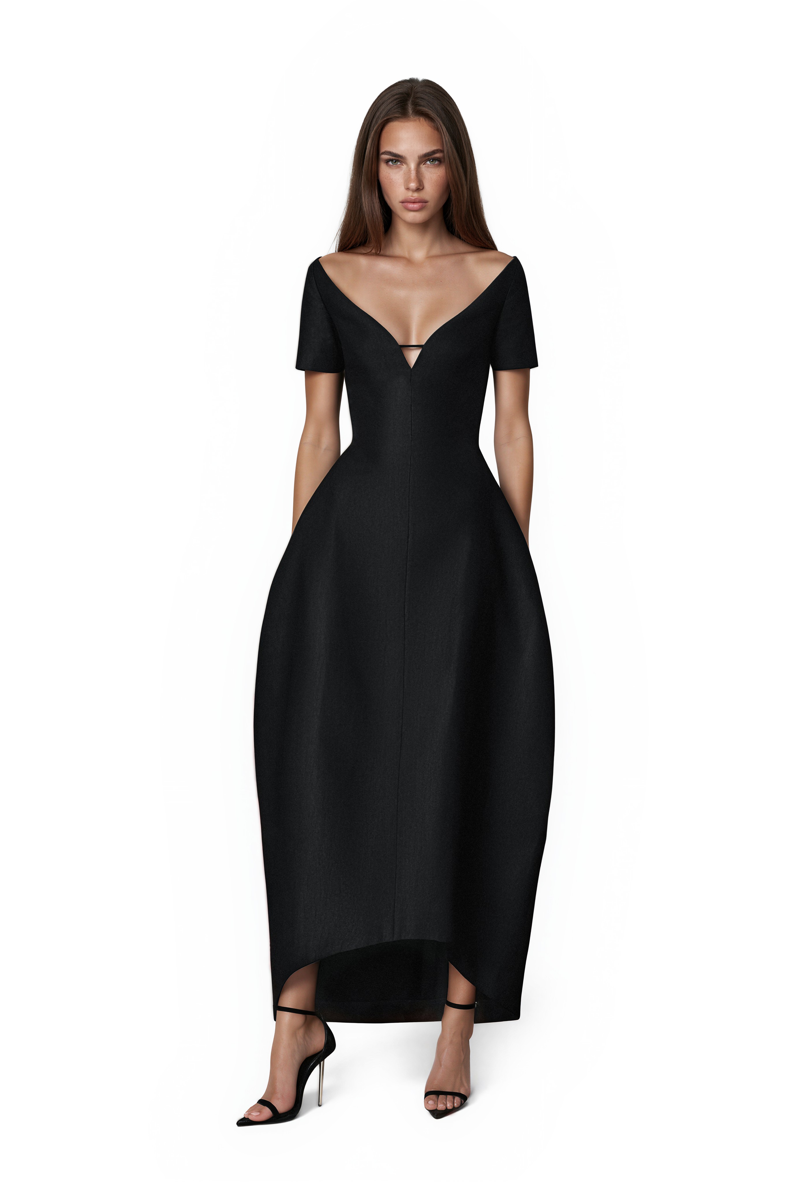 Salaro Mermaid Plunge Midi Dress