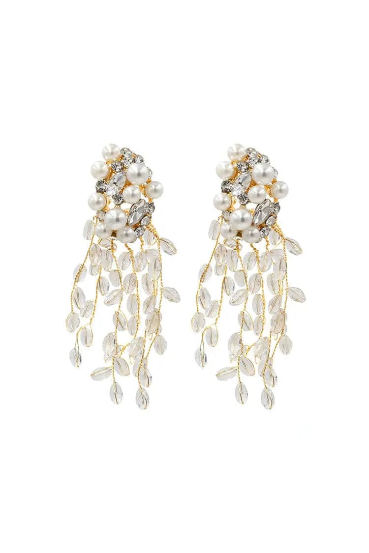 Zaha Crystal Tassel Earrings