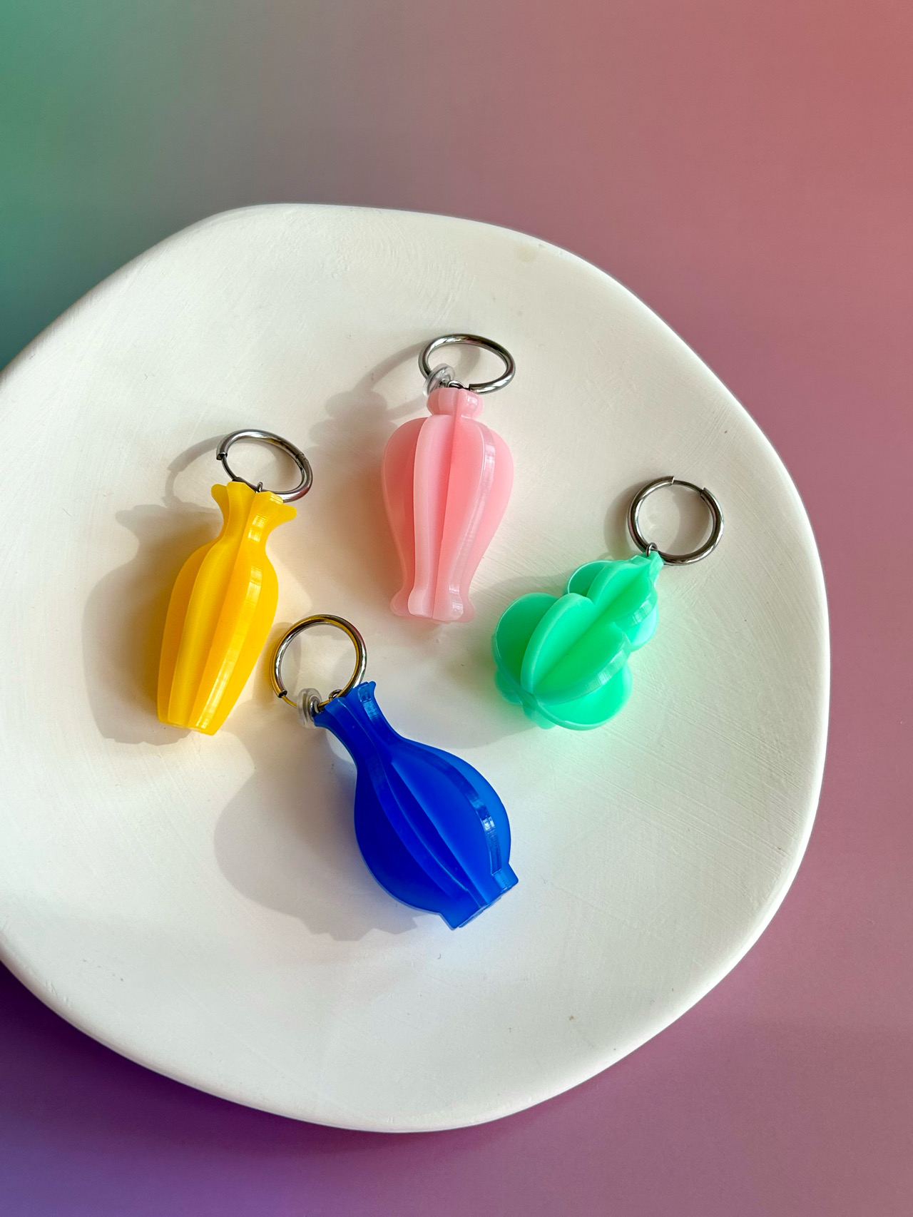Fountanis Acrylic Handmade 3D Vase Earrings