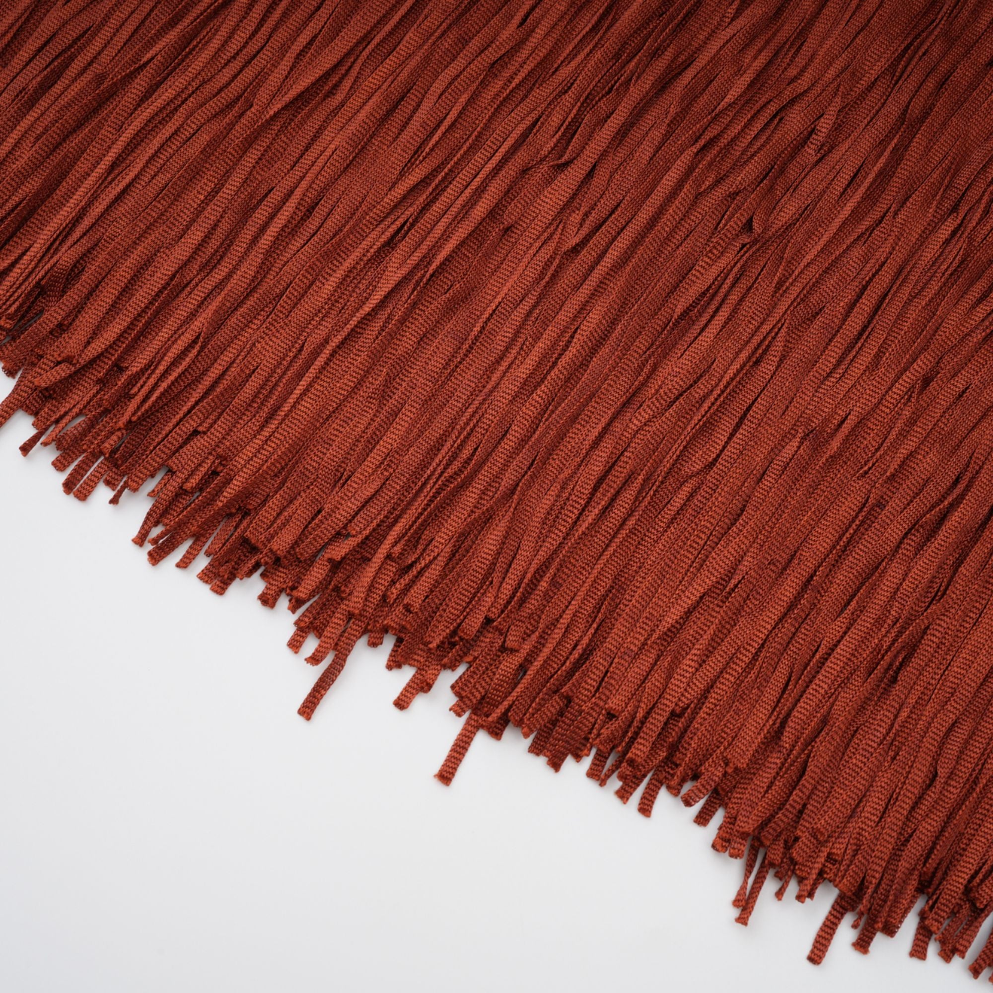 Delta Rusty Red Halterneck Fringed Maxi Gown