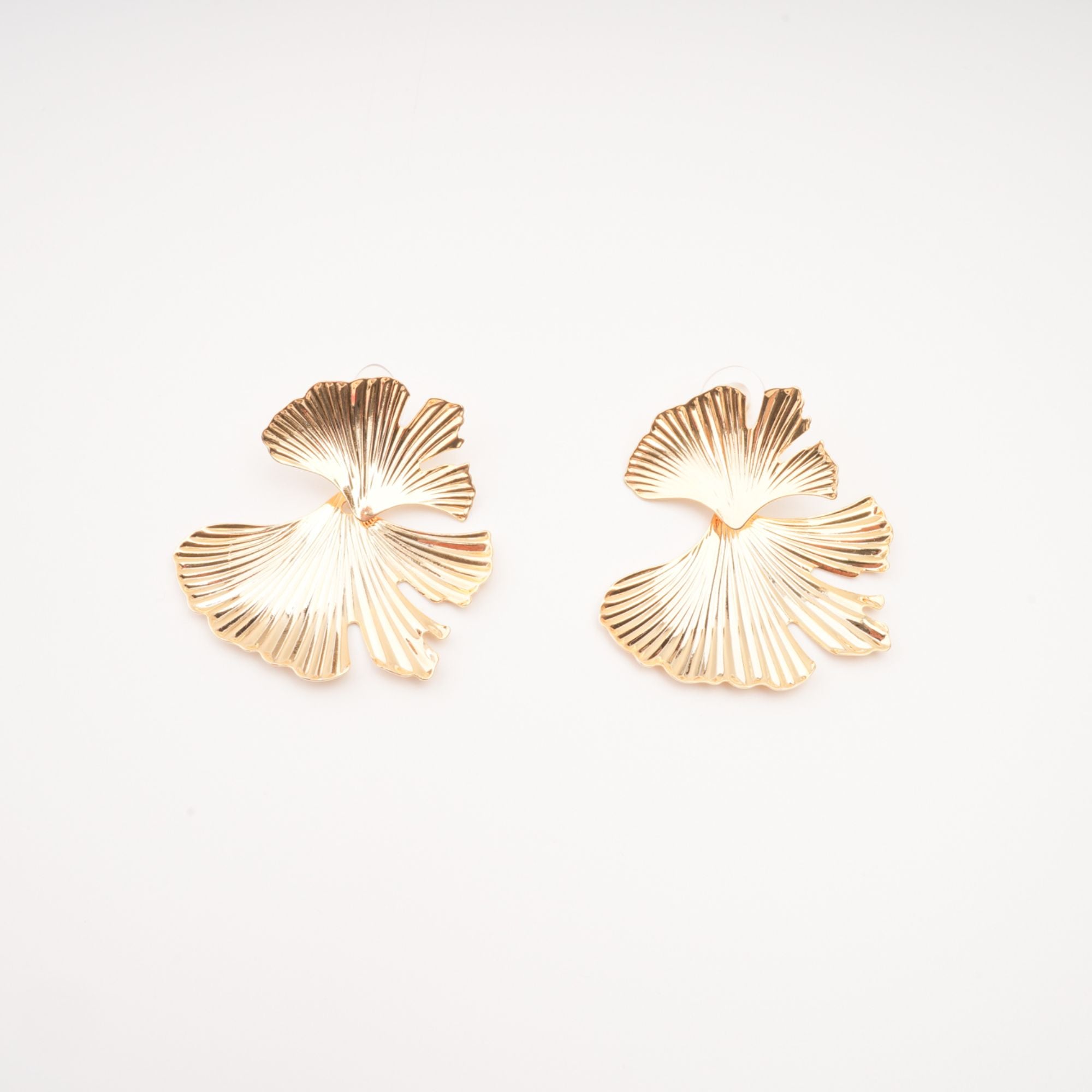 Hunster gold filled ginkgo earrings