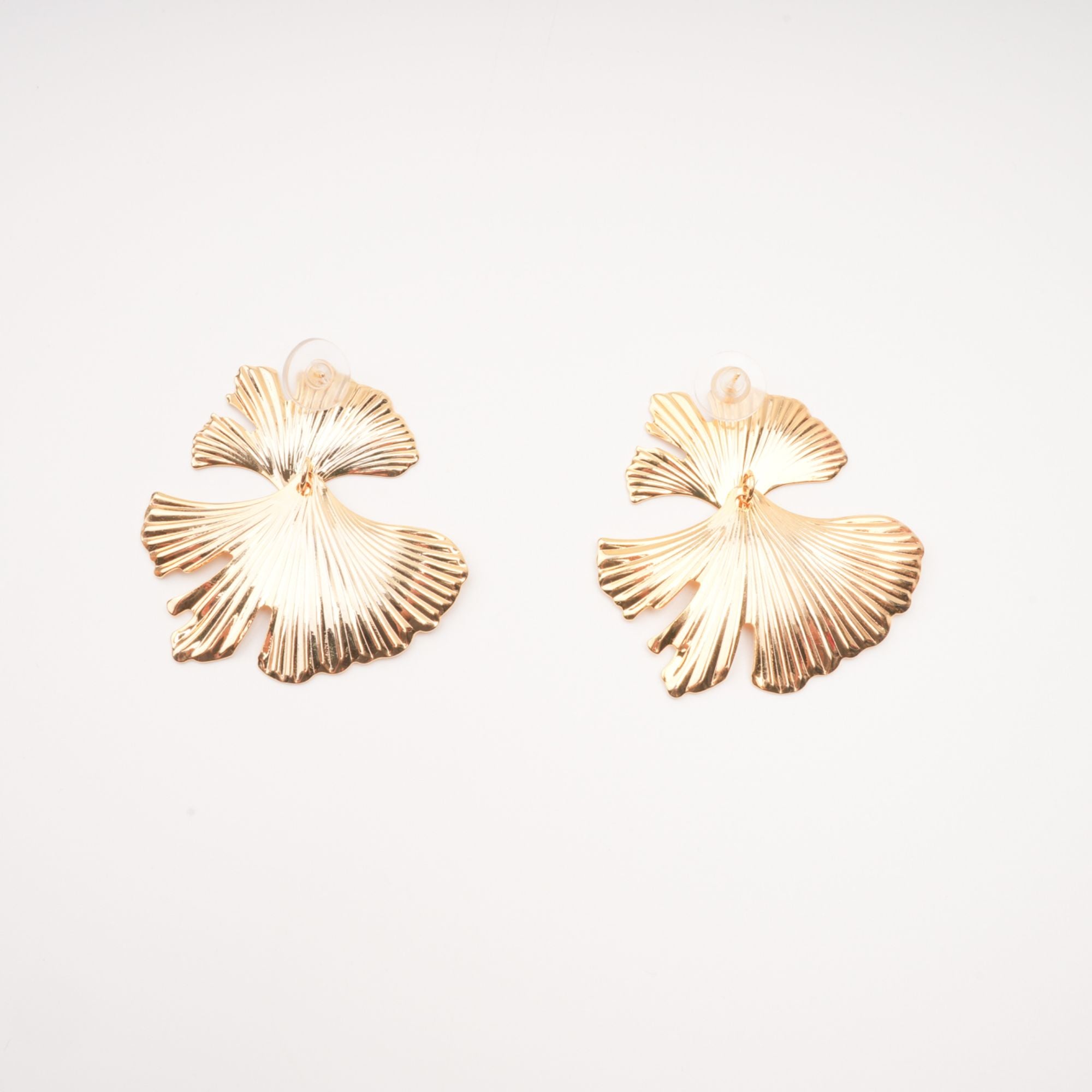 Hunster gold filled ginkgo earrings