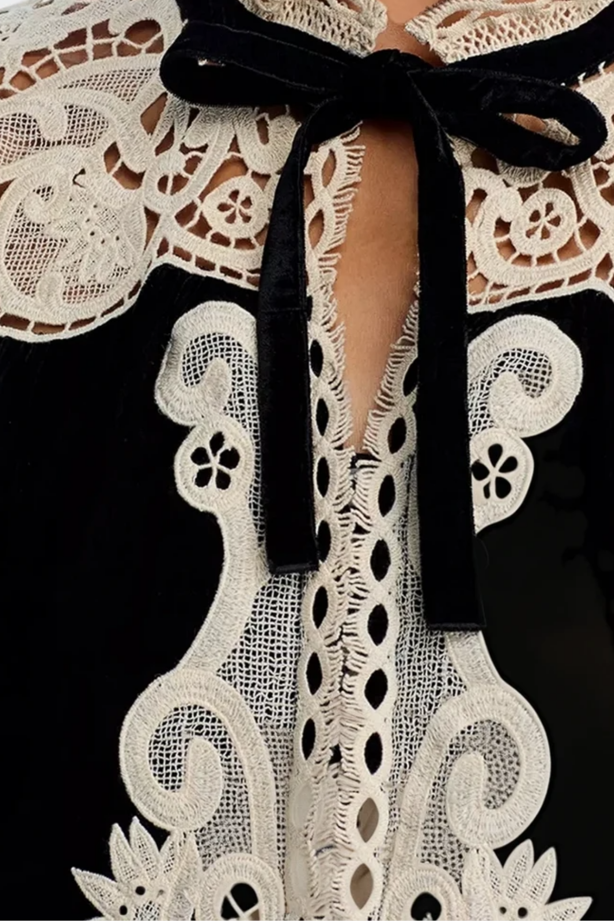 Farrah Puff Sleeve Cochet Mini Dress