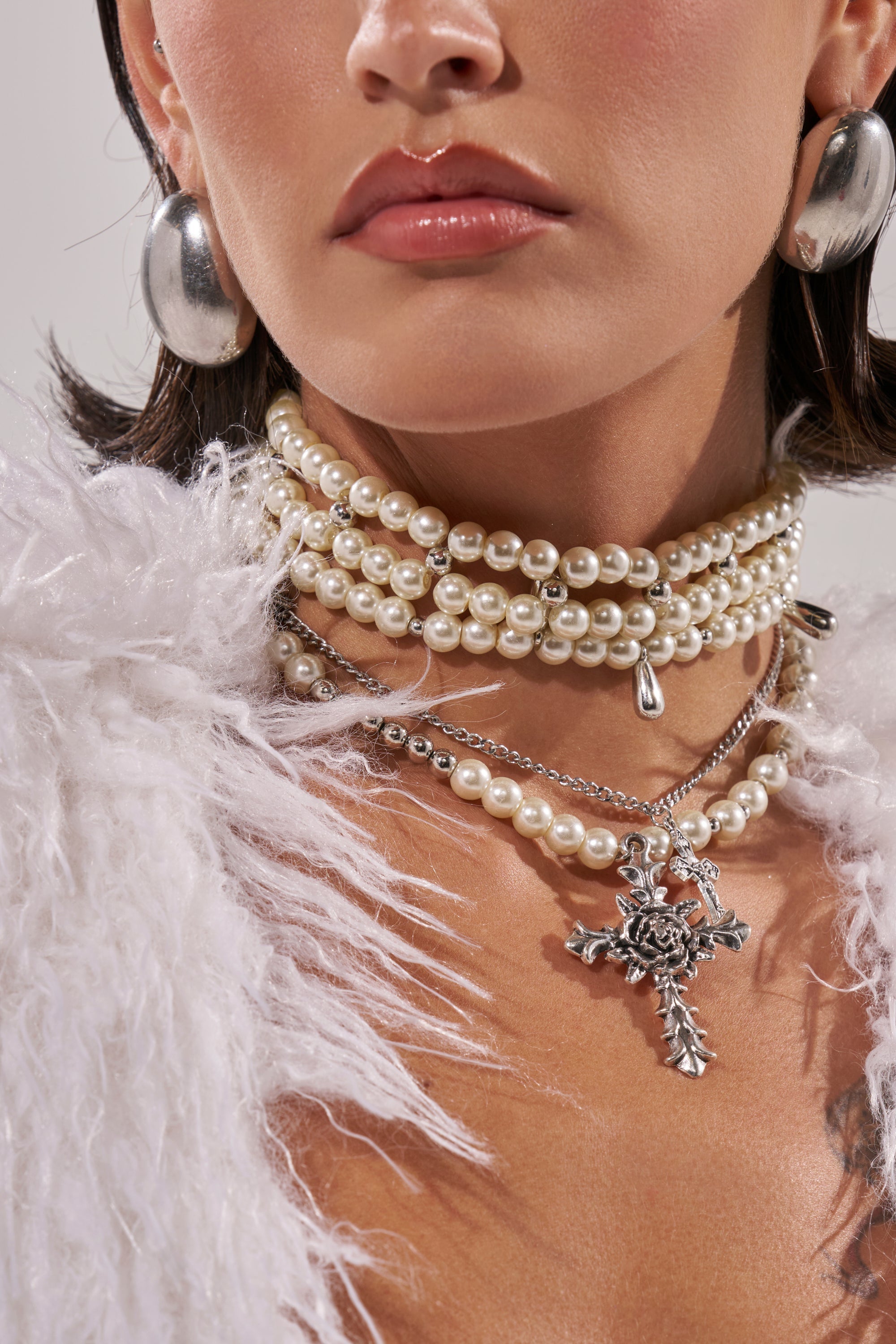 Ceyous Layered up Cross Necklace