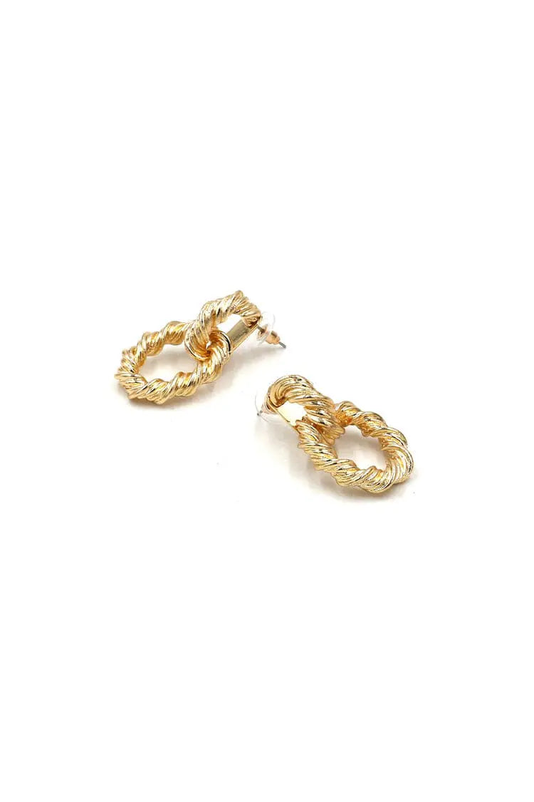 Lureen Spiral Golden Earrings