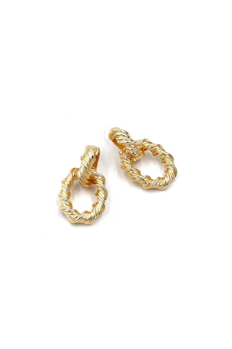 Lureen Spiral Golden Earrings