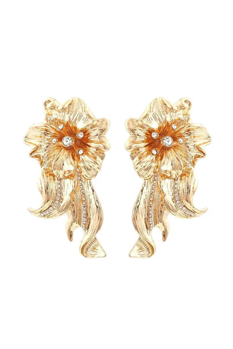 Edmee Golden Flower Earrings