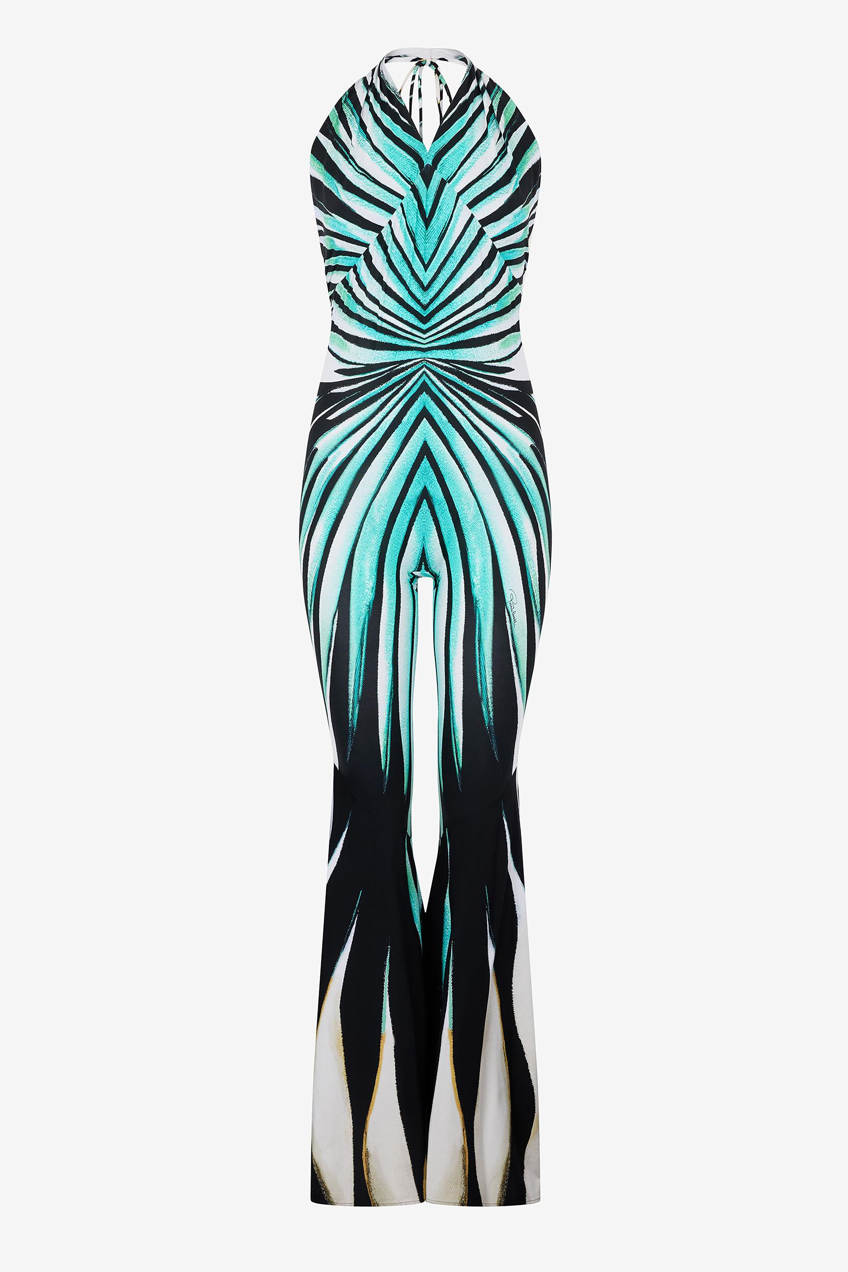 Liboniou Print Cut-Out High Waist Jumpsuit