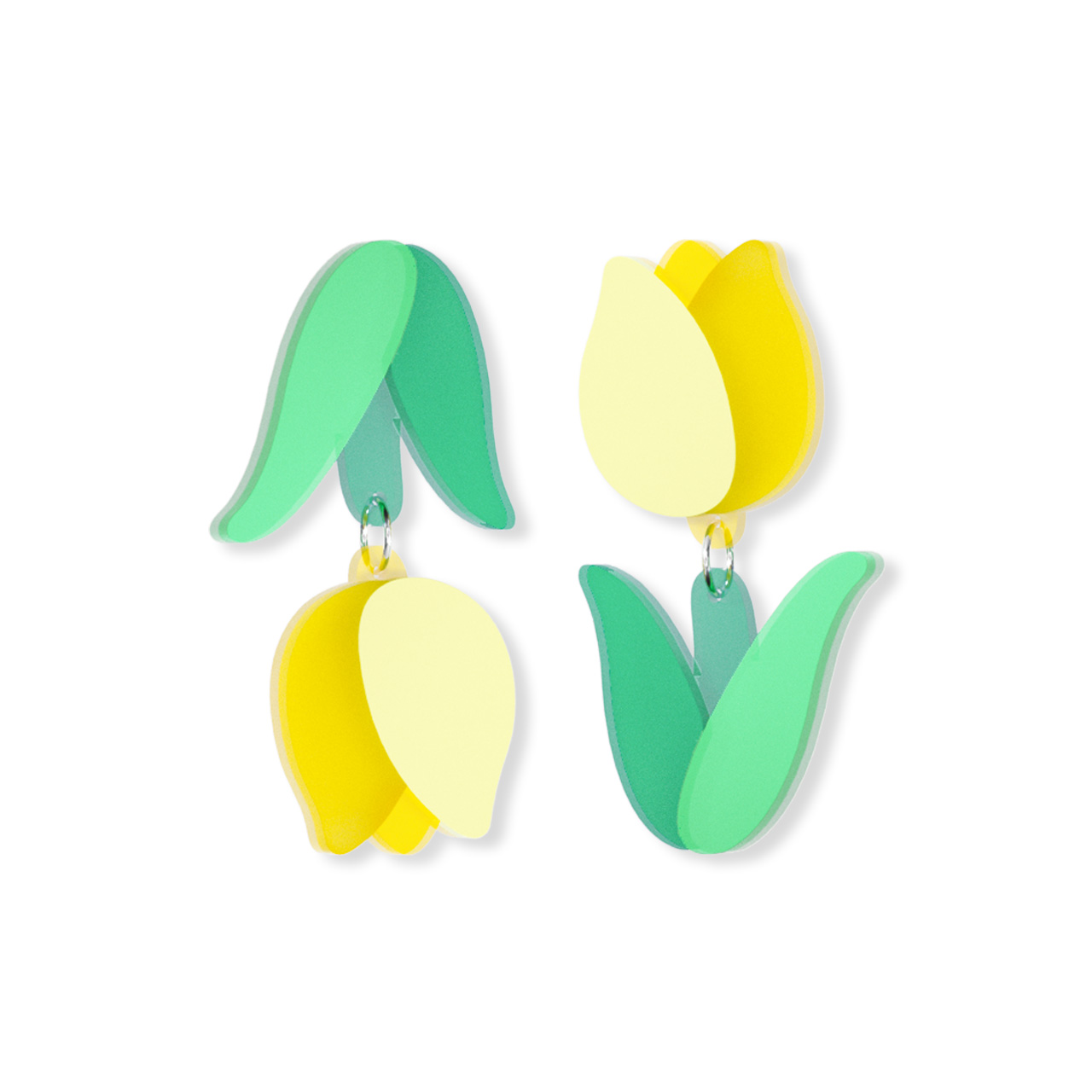 Salamando Acrylic Handmade Multi-Layer Tulip Earrings