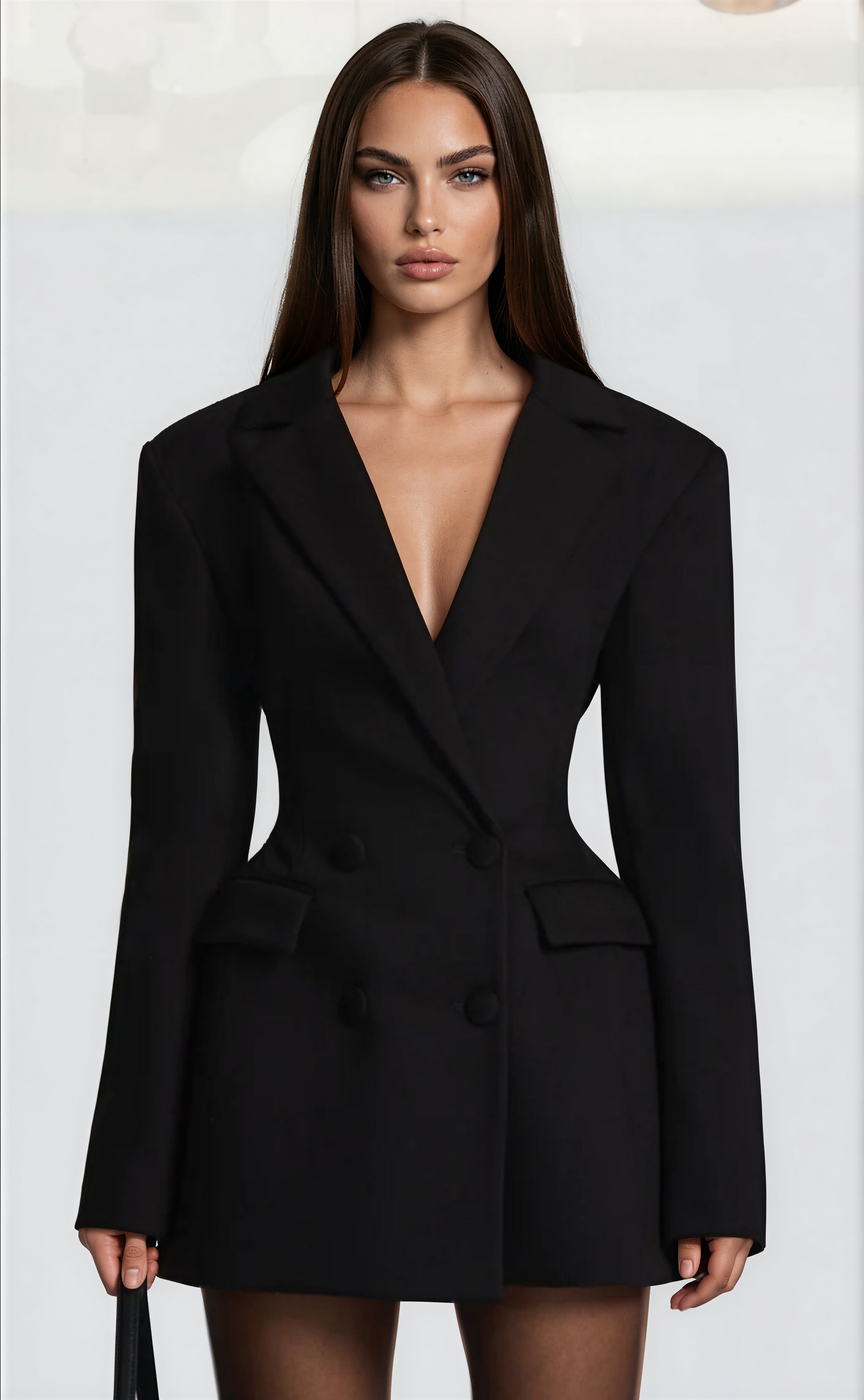 Ronja Black Double Breasted Blazer Mini Dress
