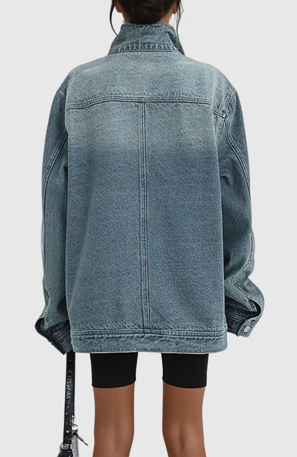 Gasema Deconstruct Asymmetric Denim Jacket