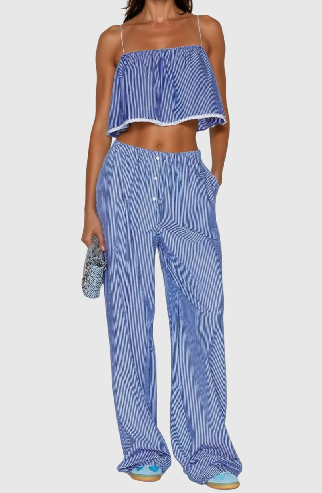 Zoom Spaghetti Stripe Pants Set