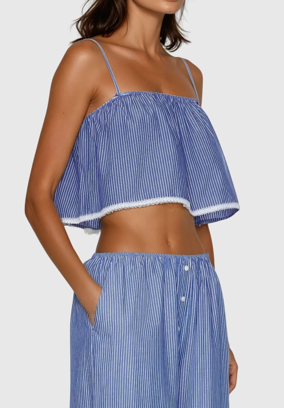 Zoom Spaghetti Stripe Pants Set