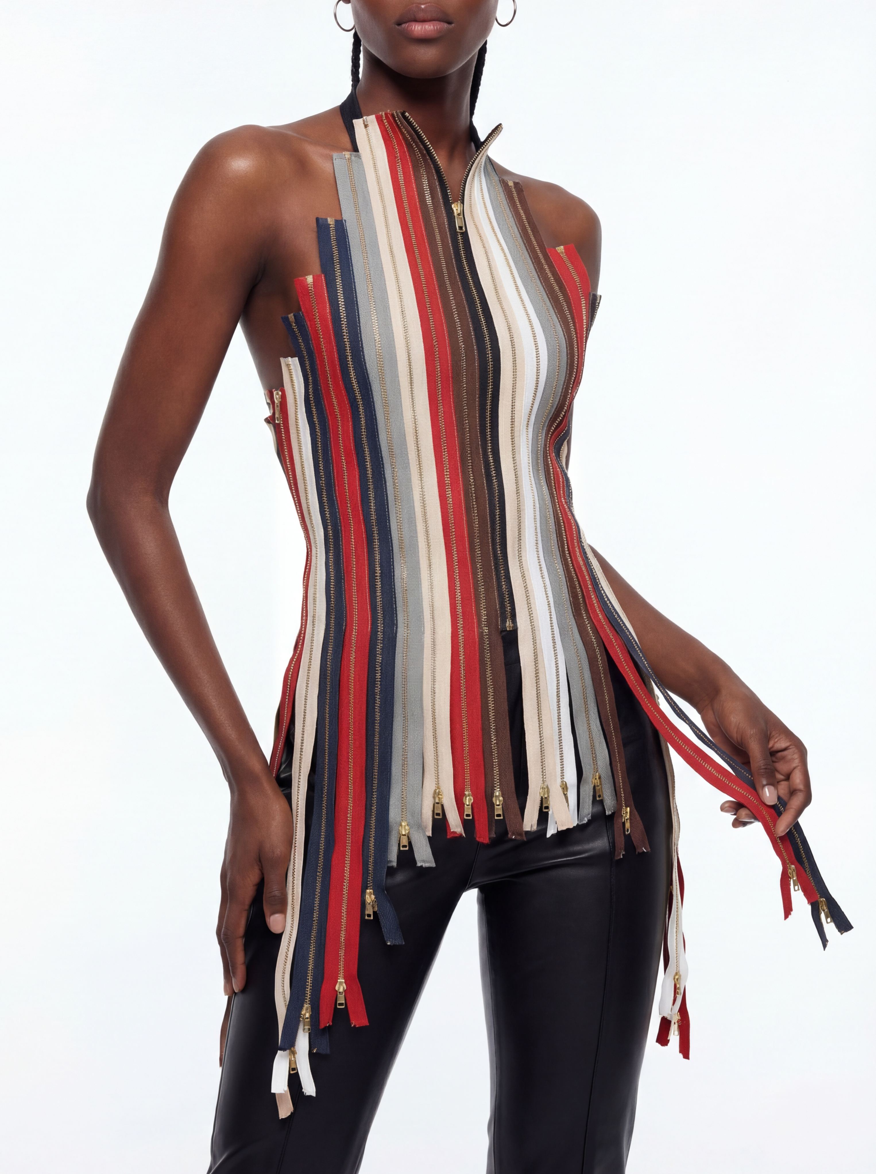 Deitra Deconstruct Zipper Top