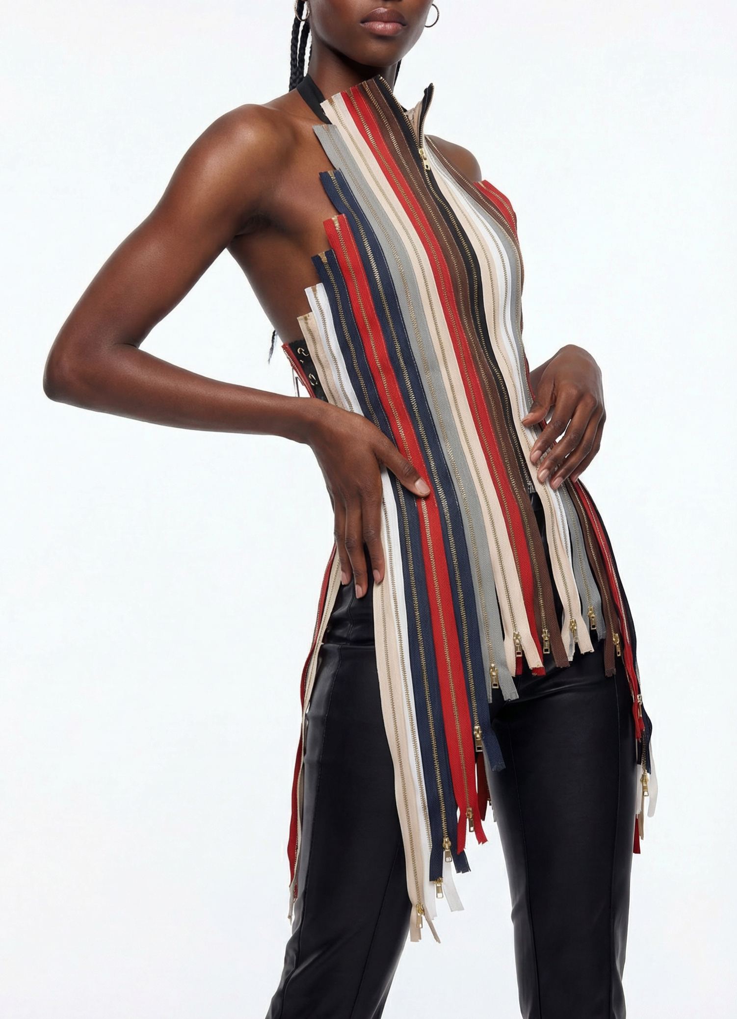 Deitra Deconstruct Zipper Top