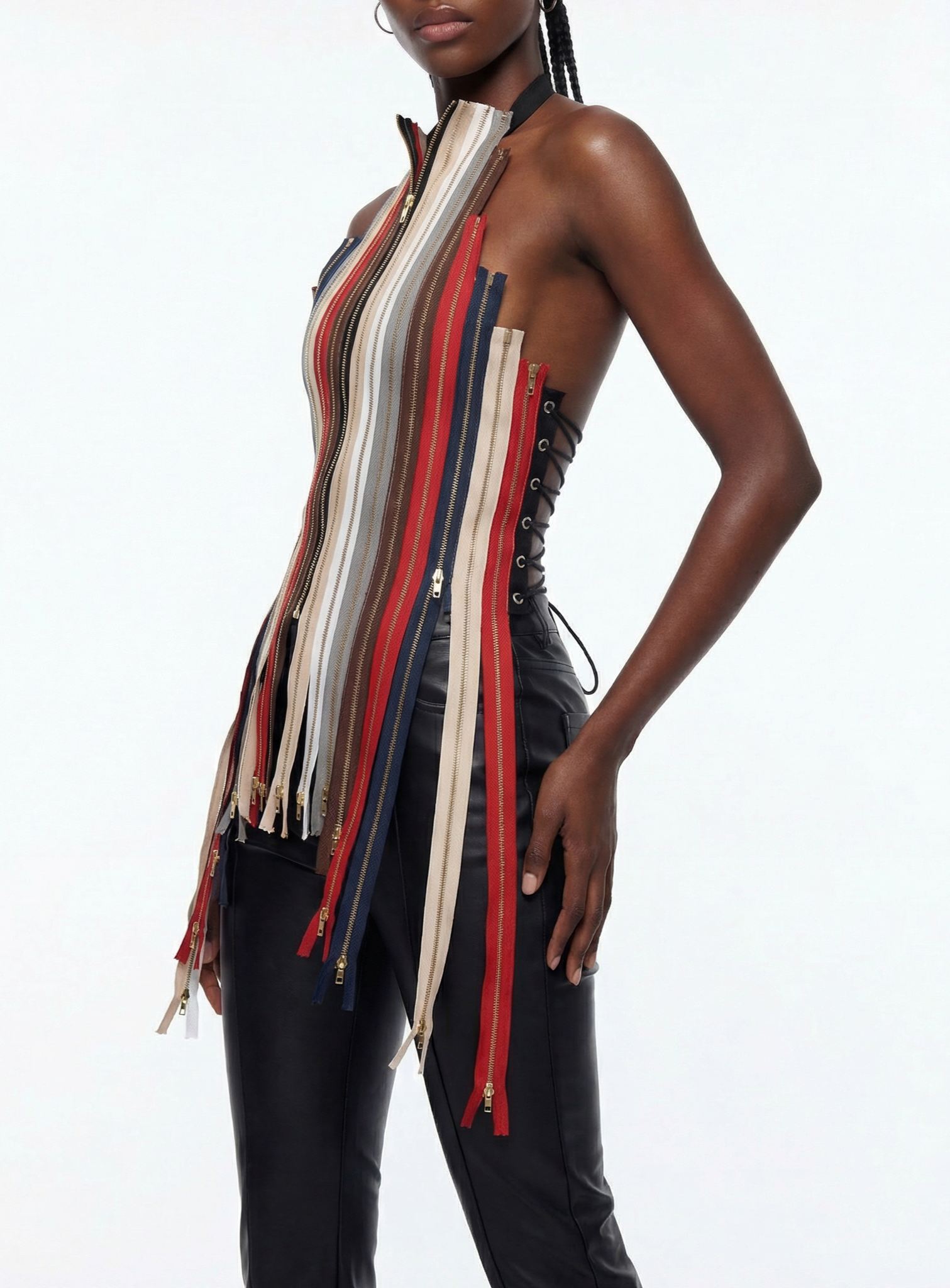 Deitra Deconstruct Zipper Top