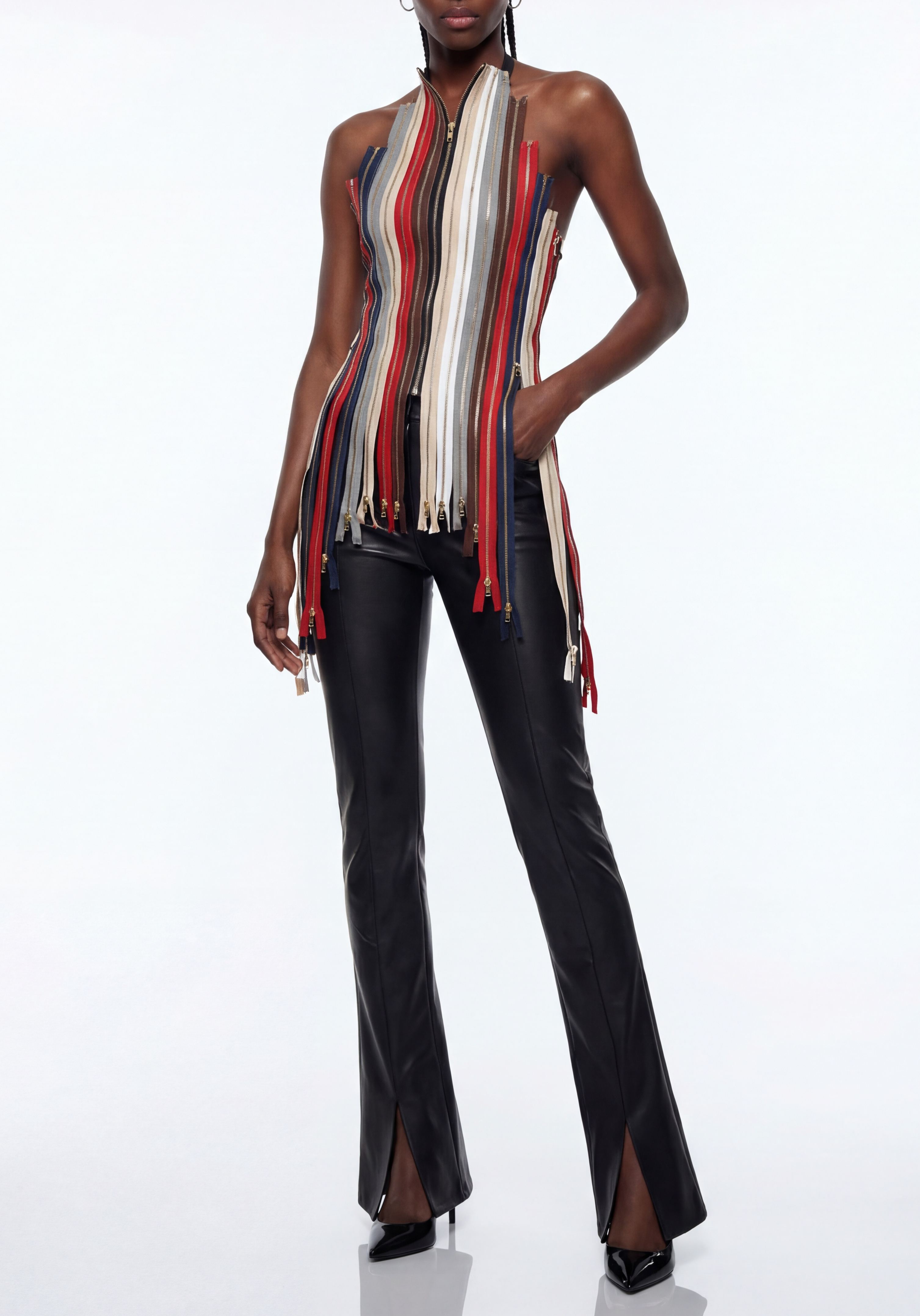 Deitra Deconstruct Zipper Top