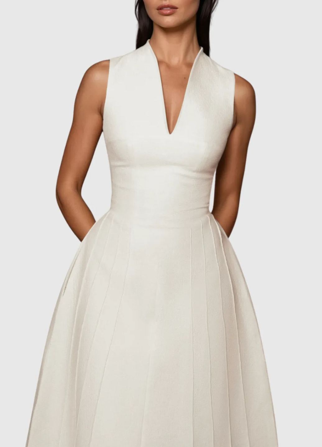 Bess Shawl Ruffle Midi Dress