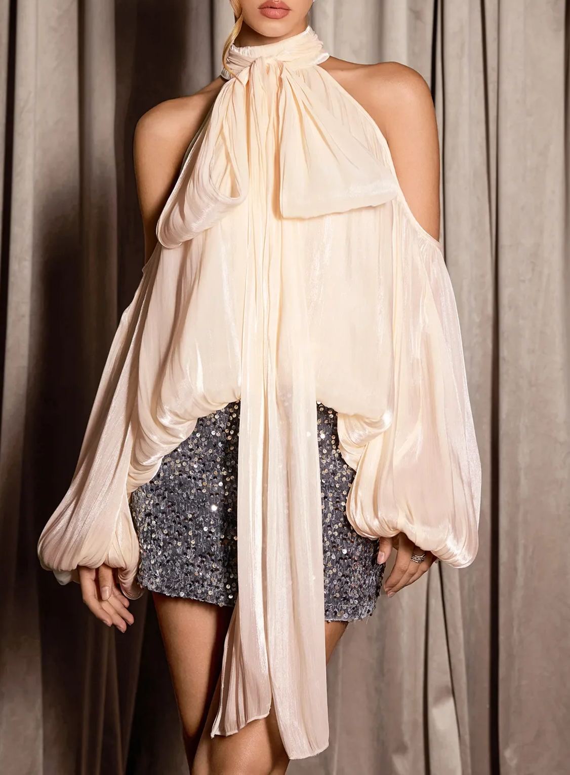 Pandora Off-Shoulder Satin Top