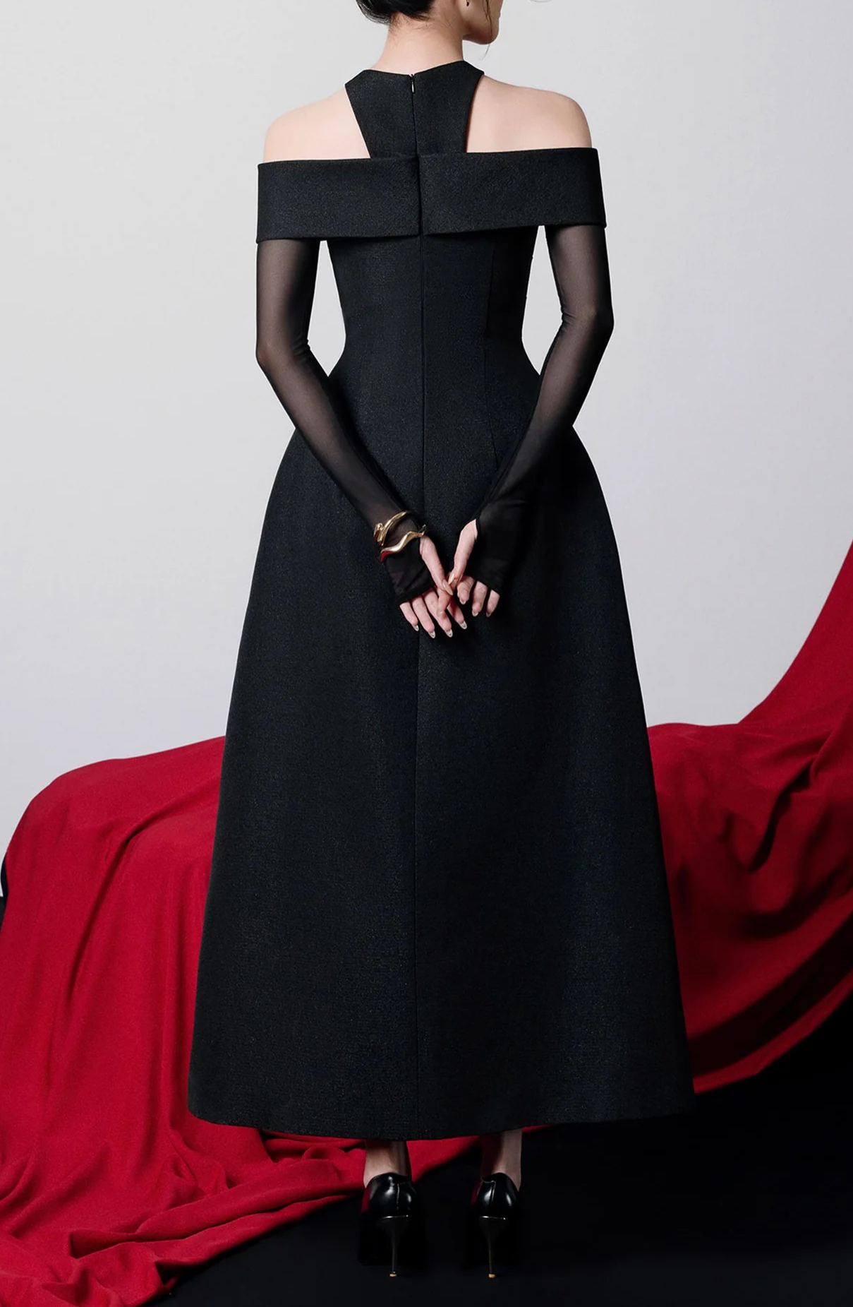 Farai Cutout Mesh Maxi Dress