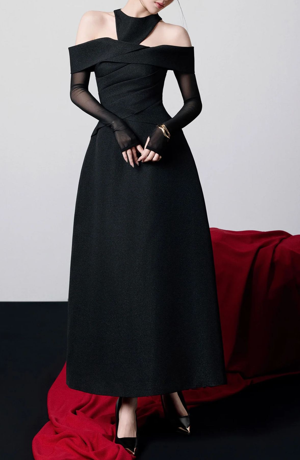 Farai Cutout Mesh Maxi Dress